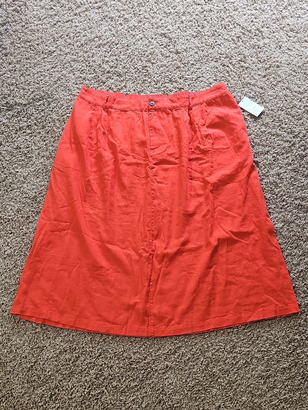 NWT A New Day Skirt Linen Blend Flowy 2X Red - Picture 3 of 6
